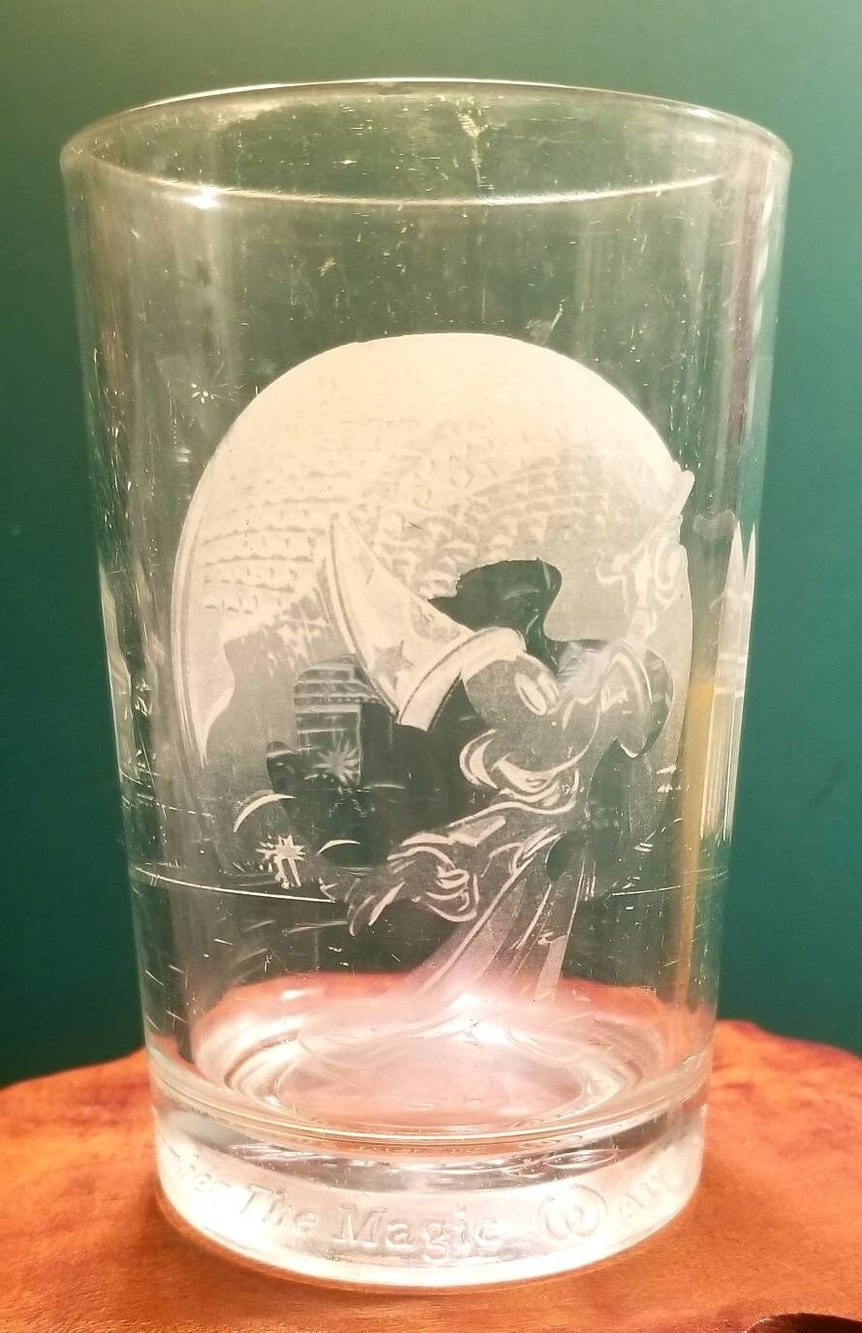 Vintage Walt Disney World Remember The Magic 25th Anniversary Etched Glass